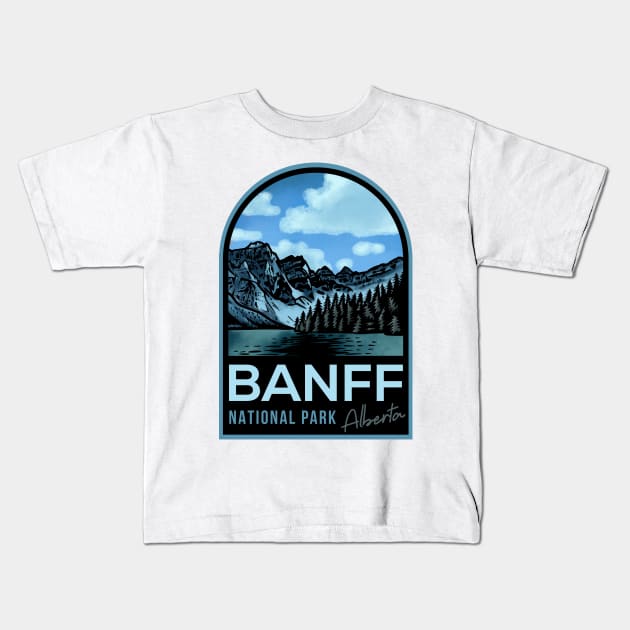 Banff National Park Alberta Kids T-Shirt by HalpinDesign